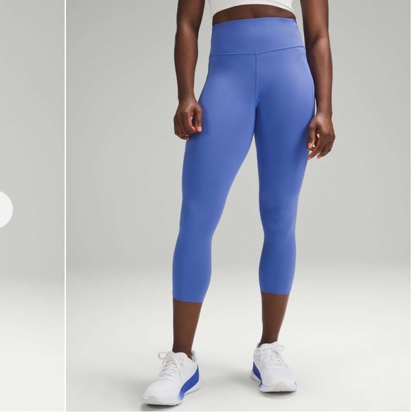 Lululemon Fast and Free High-Rise Crop 23" *Pockets - Wild Indigo - Picture 1 of 4